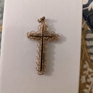 Gold plated cross pendant